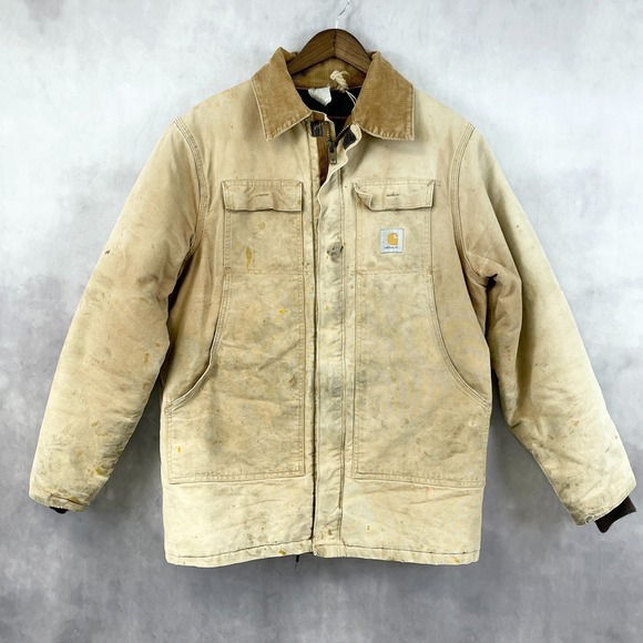 Vintage‎ Carhartt Mens Chore Coat Size 44T Quilted CQ196 Grunge Thrash Distress